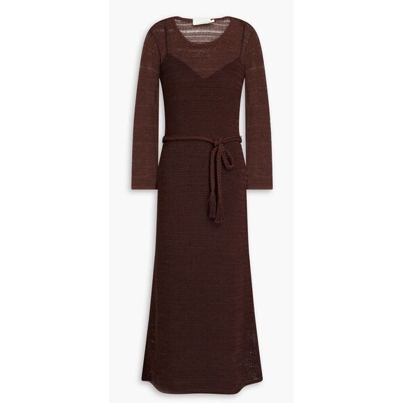 ZIMMERMANN Knitted midi dress in Chocolate NWT Size M/L - Picture 1 of 11